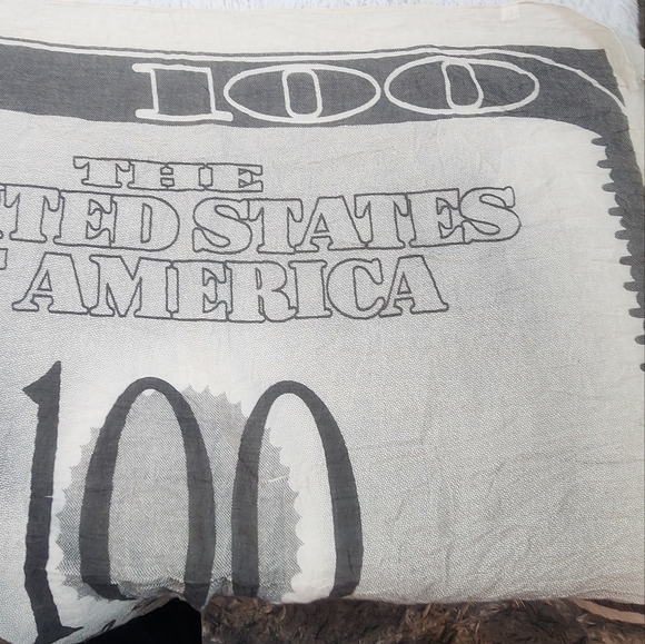 100 Dollar Bill Scarf/Wrap - Picture 3 of 8
